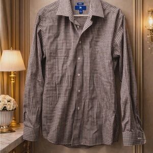 Egara Brown Plaid Casual Shirt